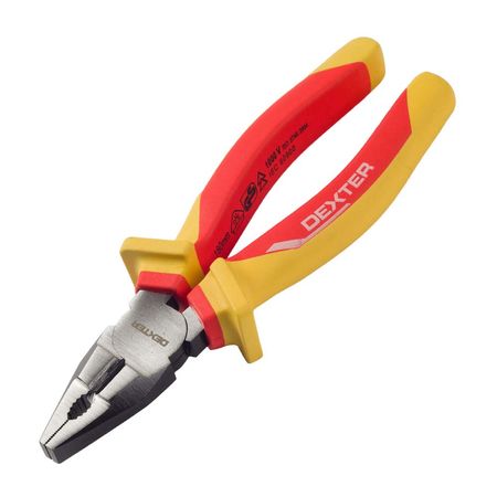 Alicate Aislado Dexter Electricista 180mm Amarillo