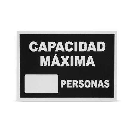 Señal Capacidad Máxima 22x15cm Werken