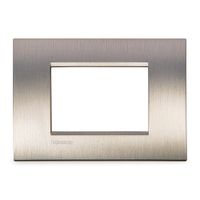 Placa Metal 3M Living Light Acero Pulido Bticino
