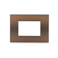 Placa 3M Rectangular Bronce Living Light Bticino