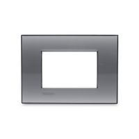 Placa 3M Rectangular Humo Living Light Bticino