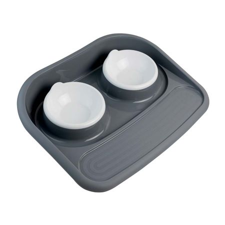 Comedero para macota Buttler gris