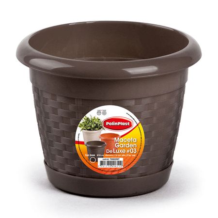 Maceta Garden Nogal #3 Polinplast