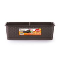 Macetero Rectangular de Plástico Polinplast Mimbre Marrón