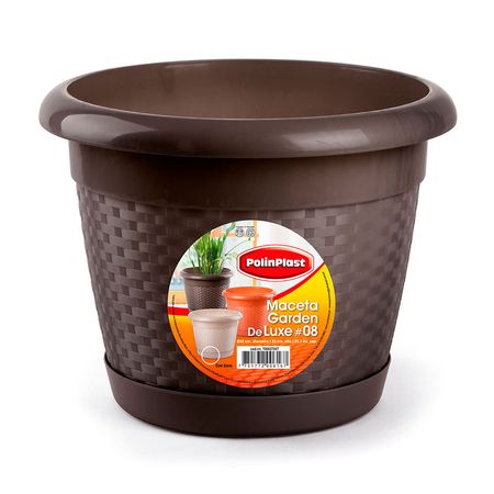 Maceta Garden Nogal #8 Polinplast