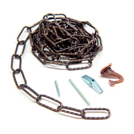 Cadena Decorativa de Acero al Carbono Kingchain 3.9mm Marrón Mate Ovalada