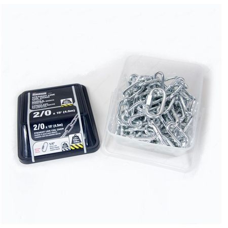 Cadena de Acero Eslabón Recto 2/0 4.6m Kingchain Zincada