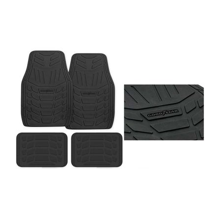 Set de Alfombras para Auto Goodyear de Caucho Negro 4 piezas