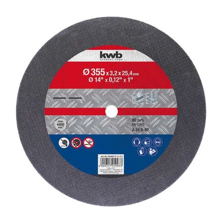 Disco de corte metal 355x3.2x25.4mm KWB