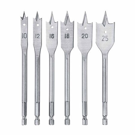 Set de Brocas Pala KWB para Madera de 6 Piezas