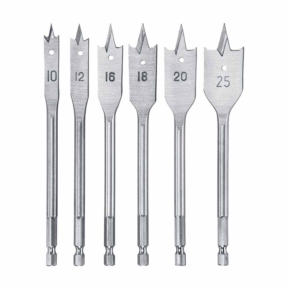 Set de Brocas Pala KWB para Madera de 6 Piezas