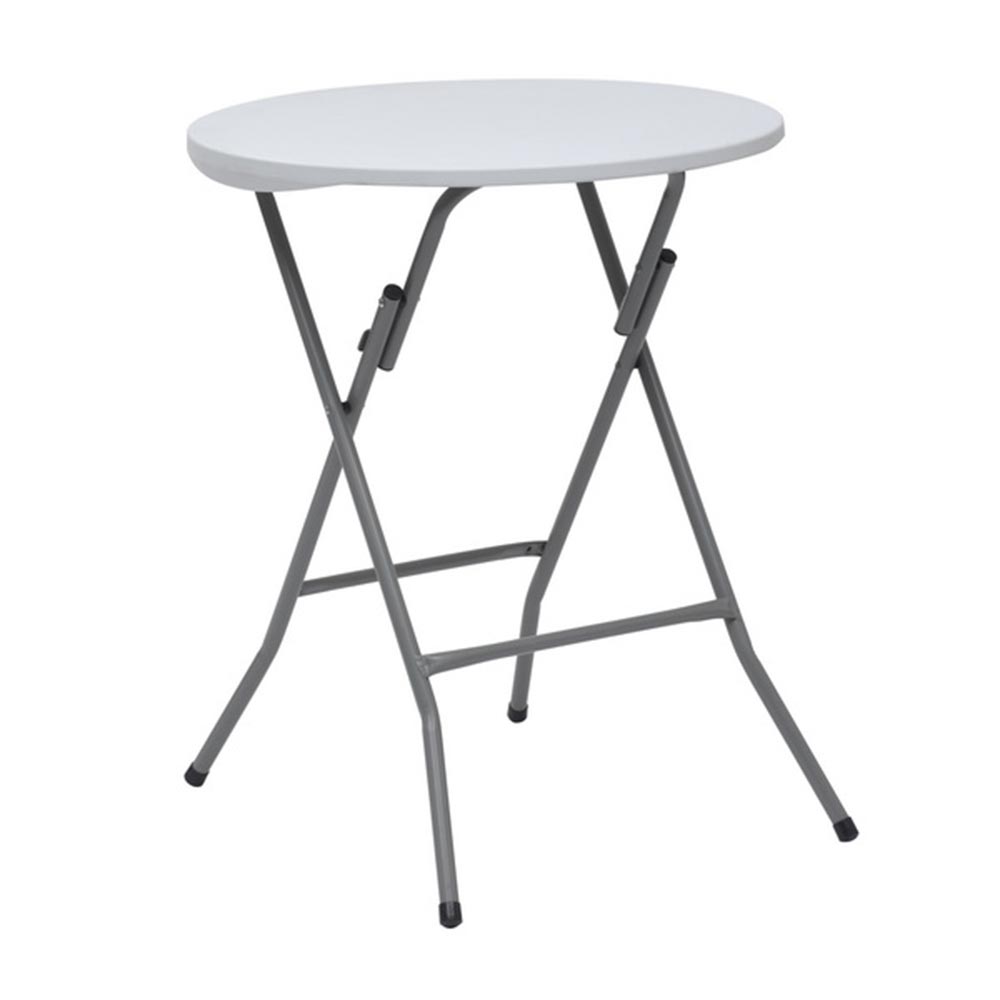 Mesa Plegable Redonda 60cm Orange Blanco de Polietileno HDPE