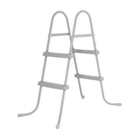 Escalera de Hierro/Plástico Bestway Modelo 84cm Gris para Piscina