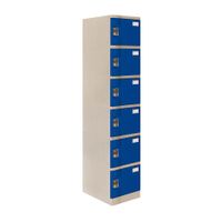 Casillero ABS Maletek Modelo LP106 Porta Candado Plastificado de 6 Puertas