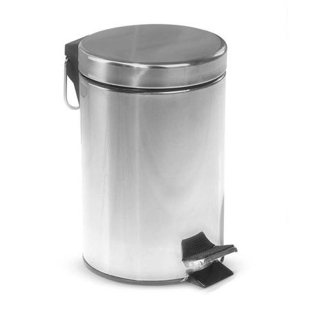 Papelera con Pedal 3 litros Acero Inoxidable/Plástico Plata Orange