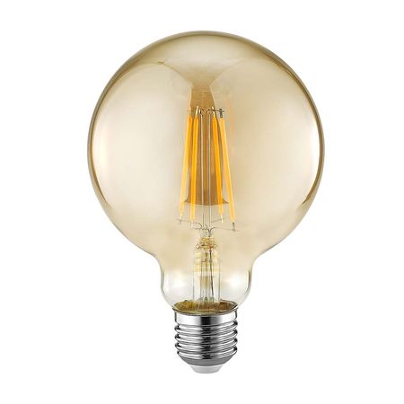 Lámpara G125 led de filamento 7W cálida E27 Lightech