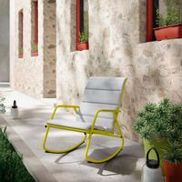 Silla Mecedora Rocking Amarillo Naterial
