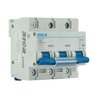 Interruptor Termomagnético Trifásico Sica 80A Blanco Tecnología Alemana