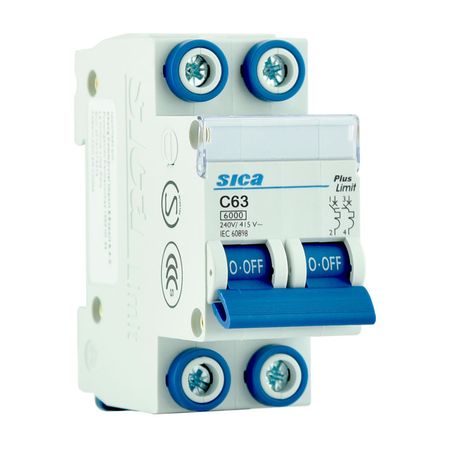 Interruptor T/riel 2x63a Sica