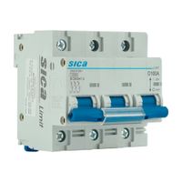 Interruptor Termomagnético Trifásico Sica 100A Blanco