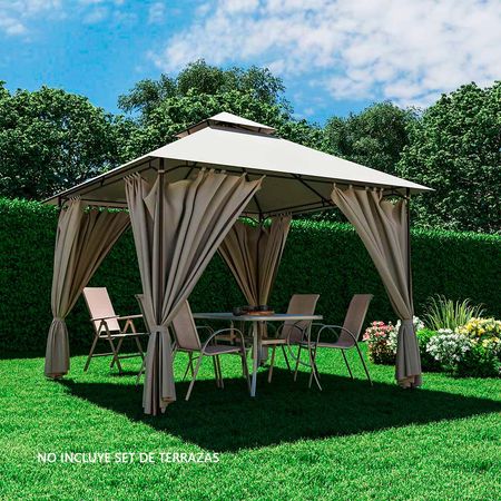 Pérgola Oxis 300x300cm Taupe Naterial