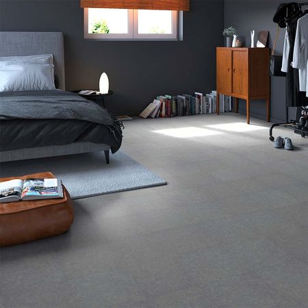 Baldosa PVC Autoadhesivo kamet gris 30x30cm 2.04m2 Artens