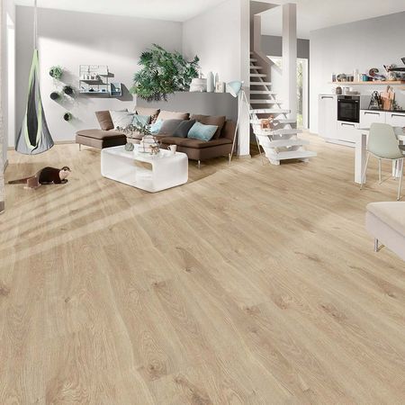 Piso laminado Roble Euros AC4 8mm 2.22m2 Eurohome