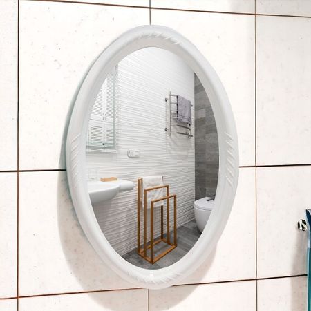 Espejo de Baño Dynesa Oval 38x58cm Fibra Blanco