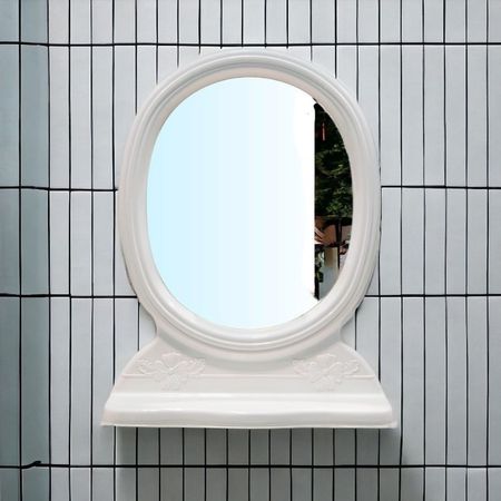 Espejo de Baño Dynesa con Repisa Fibra 42x54cm Blanco