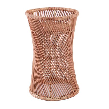 Taburete decorativo ratán natural terraza Orange