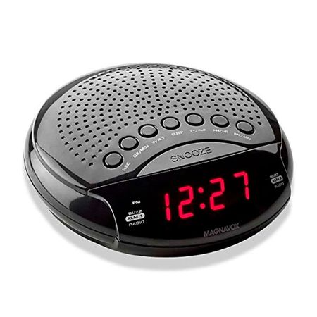 Radioreloj Magnavox con Alarma Dual y Radio AM/FM de 0.6 Pulgadas LED