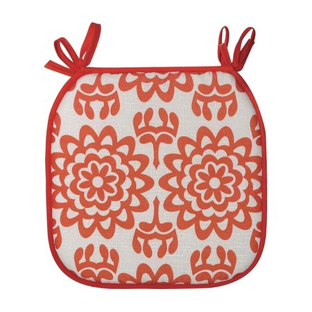Set x 2 cojines para silla 38x38cm Flor roja Orange