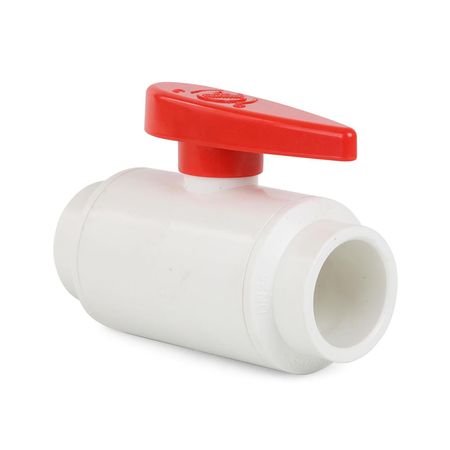 Válvula de Bola PVC Sanking 1' sin Rosca Blanco