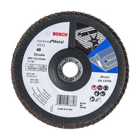 Disco Flap Standard Bosch Inox/Metal 7' GR40
