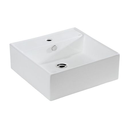 Ovalín Rectangular Urrea Cassia para Sobreponer 46cm Blanco