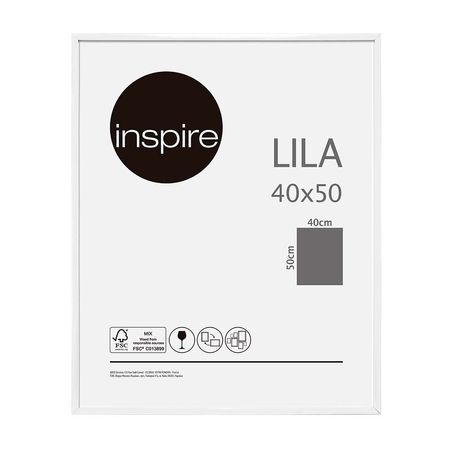 Marco de fotos blanco lila 40x50cm Inspire