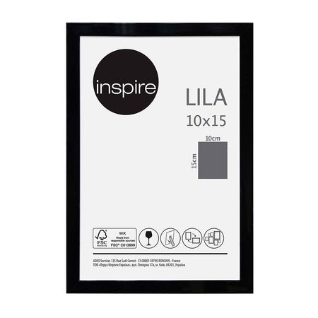 Marco de Foto Clip Inspire Negro 10x15cm