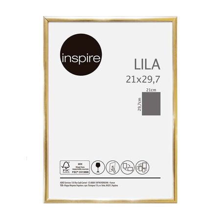 Marco de fotos dorado lila 21x29.7cm Inspire
