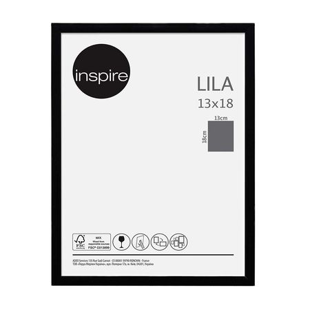 Marco de Foto Inspire Negro Lila 13x18cm PVC/Madera