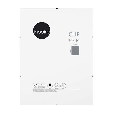 Marco de Fotos Clip Transparente 30x40cm Inspire