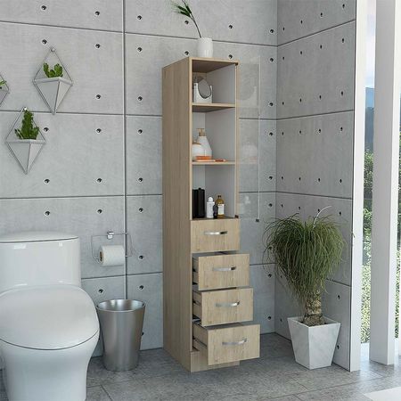 Mueble Organizador Vanguard Tuhome Melamina Beige
