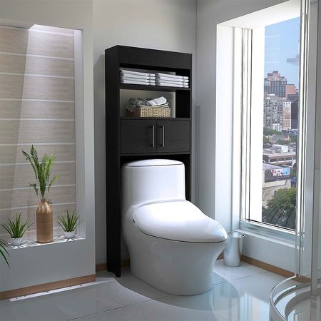 Organizador de Baño Madrid Wengue Tuhome Melamina Negro
