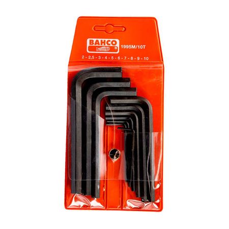 Set llave hexagonal pavonada 10 piezas Bahco