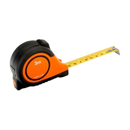 Cinta Métrica Bahco Modelo MTB316ME con Agarre de Goma y Hoja de Acero al Carbono de 3m