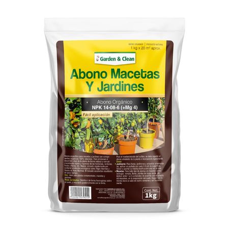 Abono para Macetas y Jardines Garden & Clean 1kg
 Garden Clean