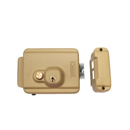 Cerradura Eléctrica Cantol Modelo Eléctrica C/Botón Beige Mate