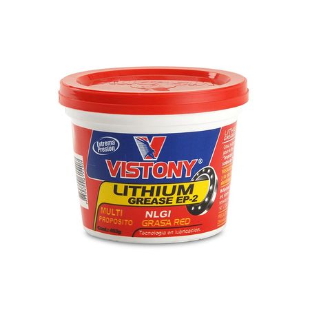 Grasa de litio multiusos EP-2 Roja 453 gramos Vistony