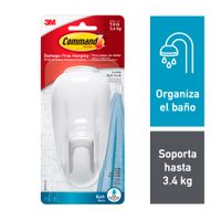 Gancho 3M para Baño con Tiras Impermeables, Grande