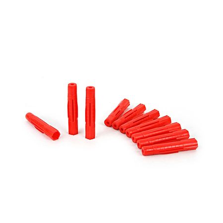 Tarugo Nylon Tox Tri 1/2' Rojo Juego de 10 Unidades