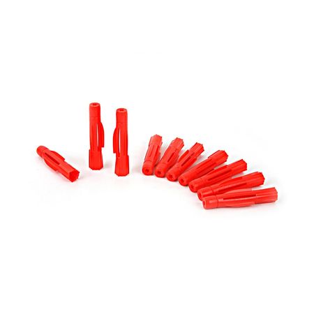 Tarugo Nylon Tox Tri 3/8'' Rojo Juego de 10 Unidades